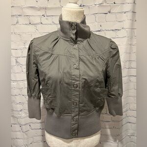Miley Cyrus & Max Azria Gray jacket size L. Juniors sizing.